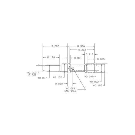 Concord Electronics COMM NON-INS PIN TERM, CRIMP BARREL MS3190 TY, 09-8086-1-03-100 09-8086-1-03